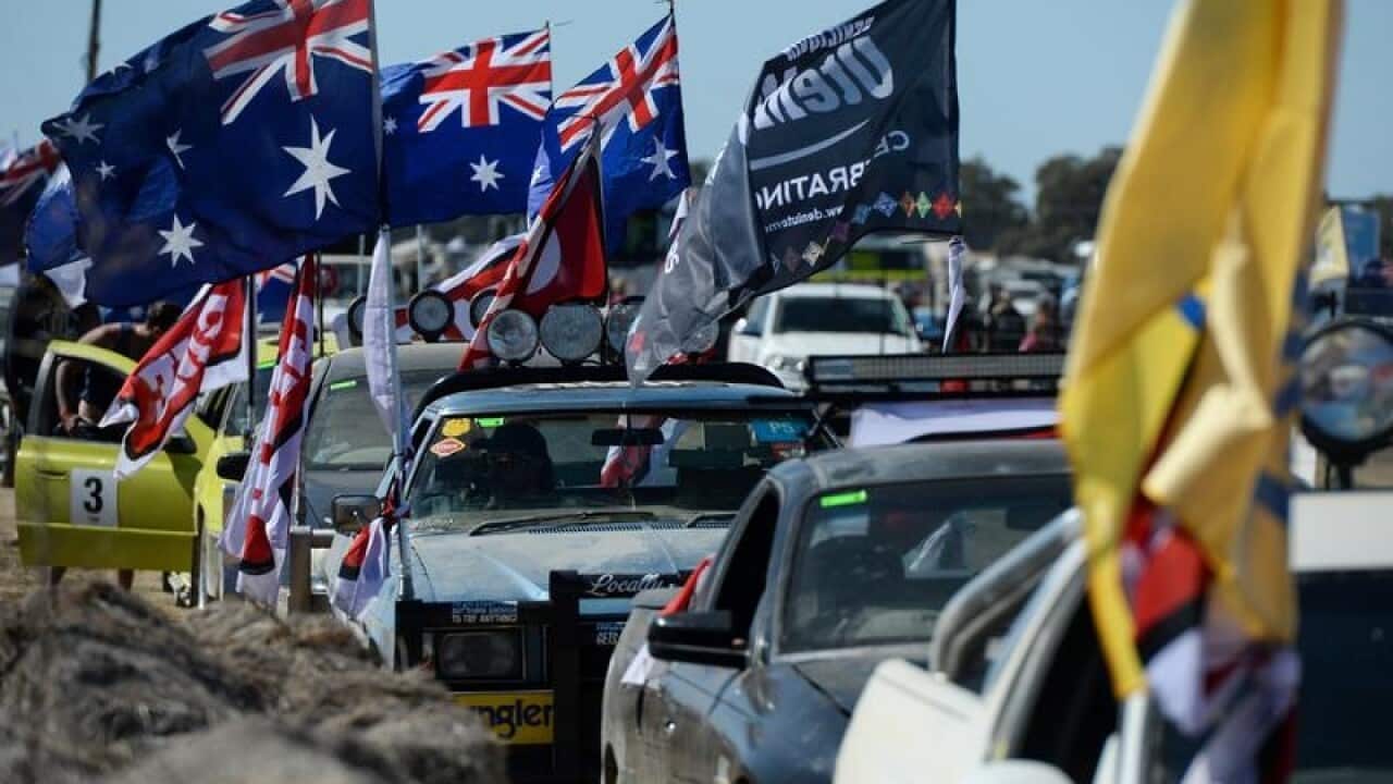 Participants in the annual Ute Muster celebration in Deniliquin.