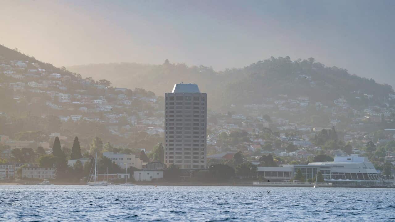 Houses along the Derwent River in Hobart