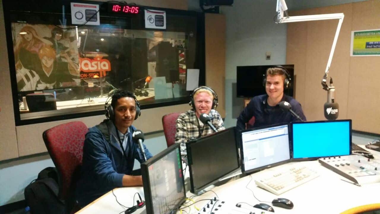 Qrezpi & Steven & Chris at SBS Radio Studio