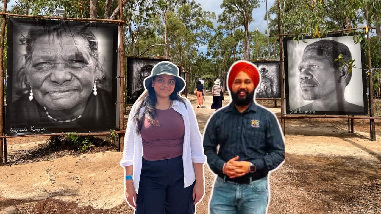 Hemi Patel (L) and Manpreet Singh Sidhu (R) at Garma Festival. Credit: Dilpreet Taggar and Helen Chen