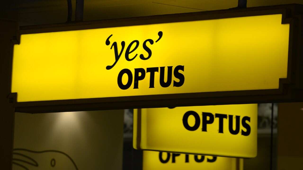 Optus signage outside an Optus shop in Brisbane