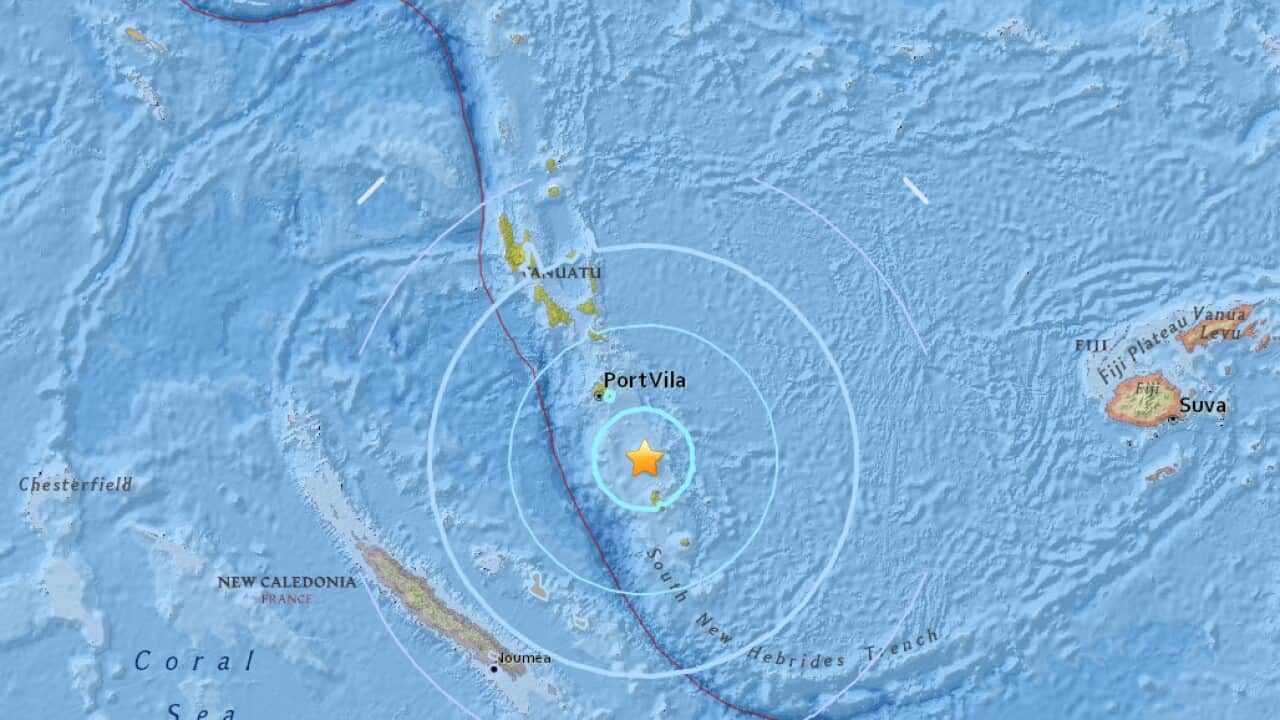 A 6.4 magnitude earthquake hits Vanuatu.