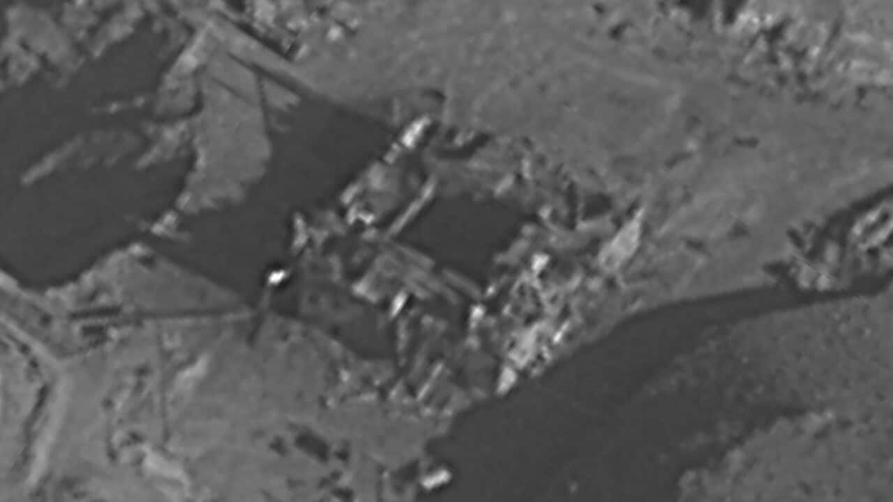 This photo released by the Israel Defense Forces shows what was believed to be a nuclear reactor site that was destroyed by Israel.