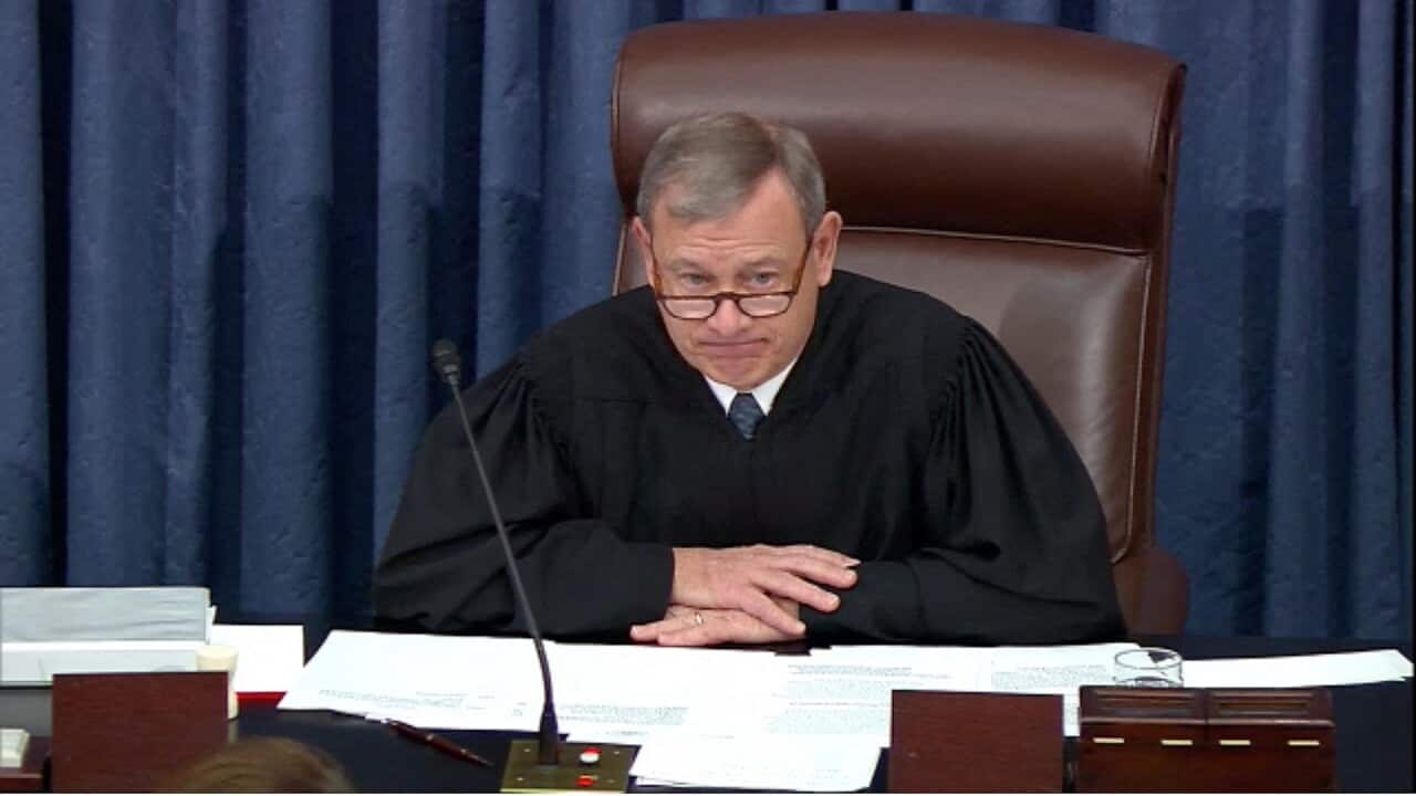 Chief Justice of the United States John G. Roberts, Jr. adjourns the US Senate