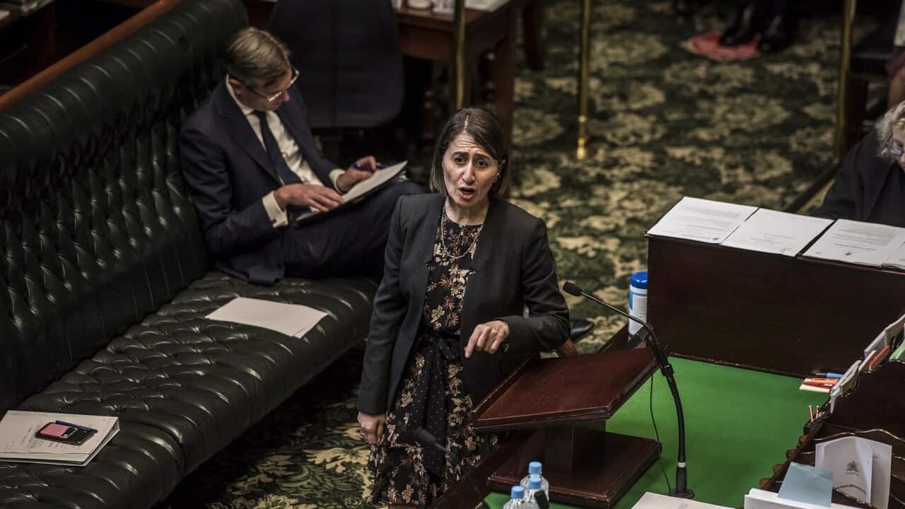 NSW Premier Gladys Berejiklian speaks during Question Time in the Legislative Assembly at New South Wales Parliament House in Sydney, Wednesday, October 14, 2020. (AAP Image/Sydney Morning Herald, POOL, Steven Siewert) NO ARCHIVING