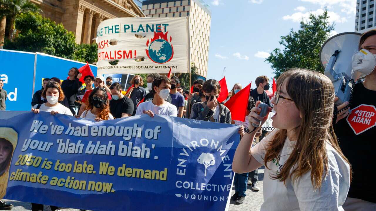 Australia: Protest in Brisbane for action against climate change and the stoppage of proposed new coal and gas projects