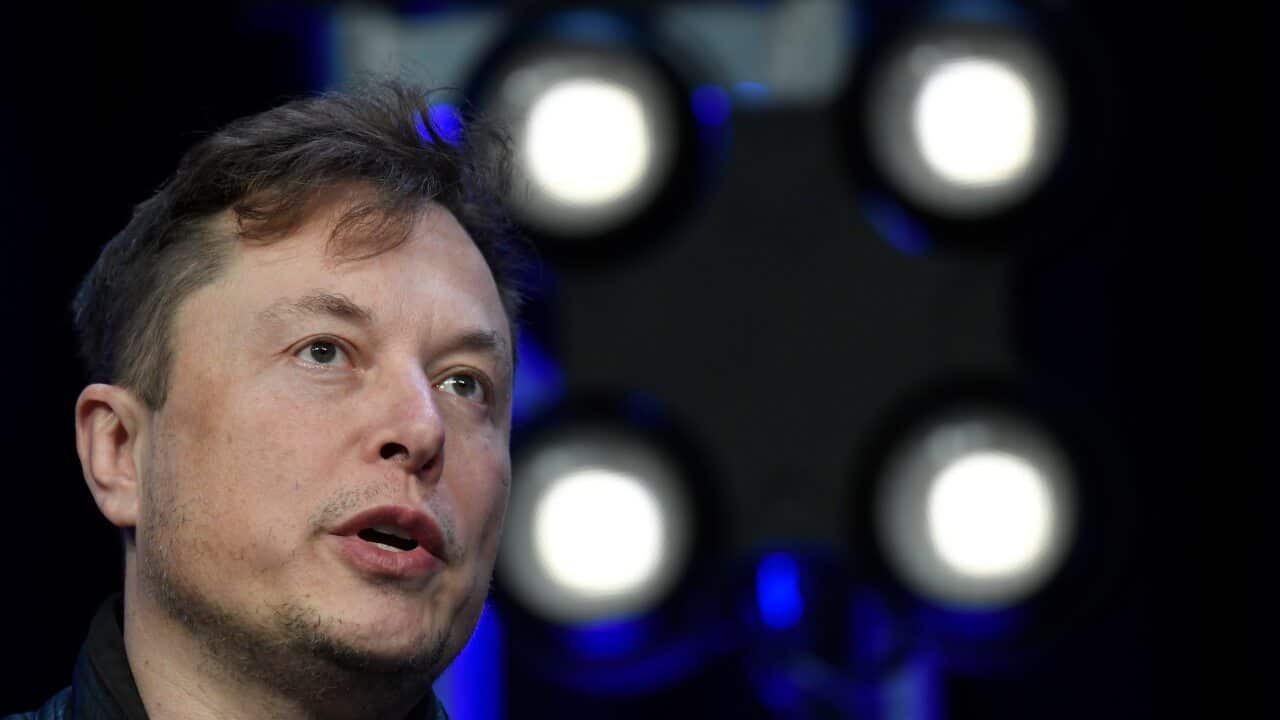In this March 9, 2020, file photo, Tesla and SpaceX Chief Executive Officer Elon Musk speaks at the SATELLITE Conference and Exhibition in Washington