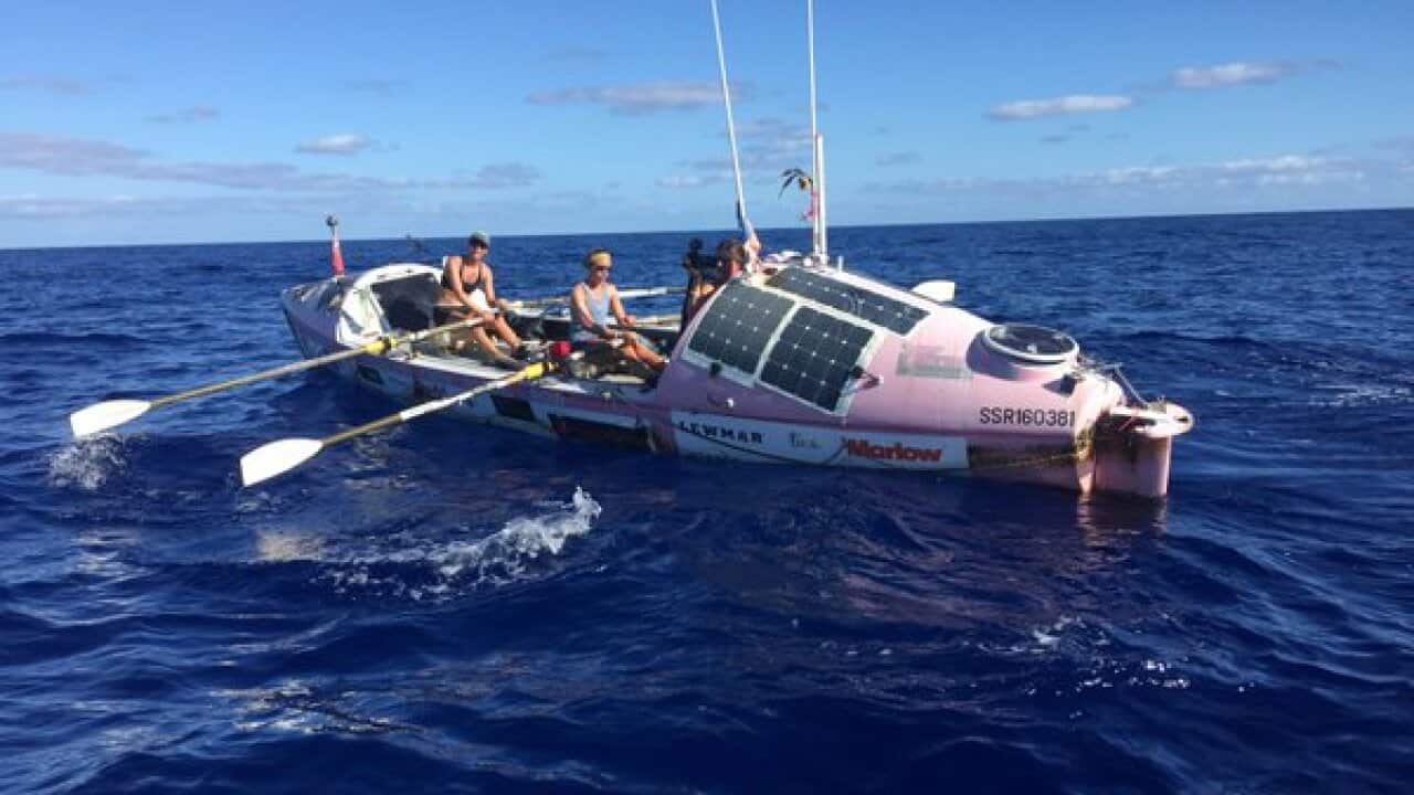 Record women's rowing crossing
