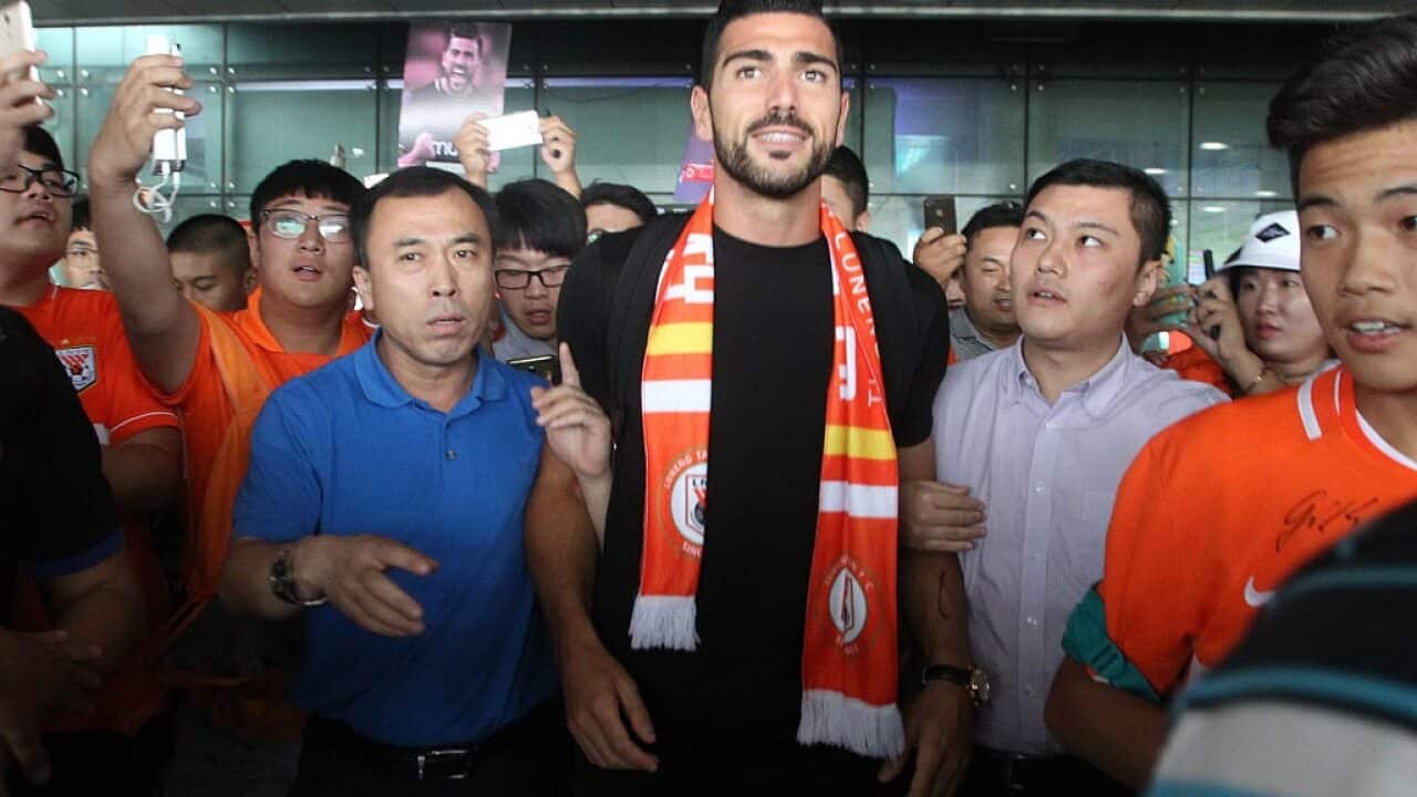 Graziano Pelle Arrives In Jinan