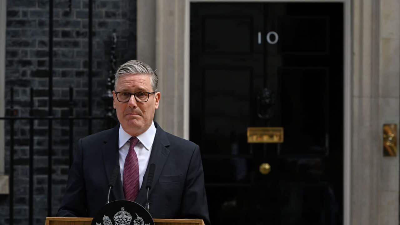 Britain's Prime Minister Keir Starmer speaks to the media outside 10 Downing Street to announce his resignation in London (AP Photo-Thomas Krych).jpg