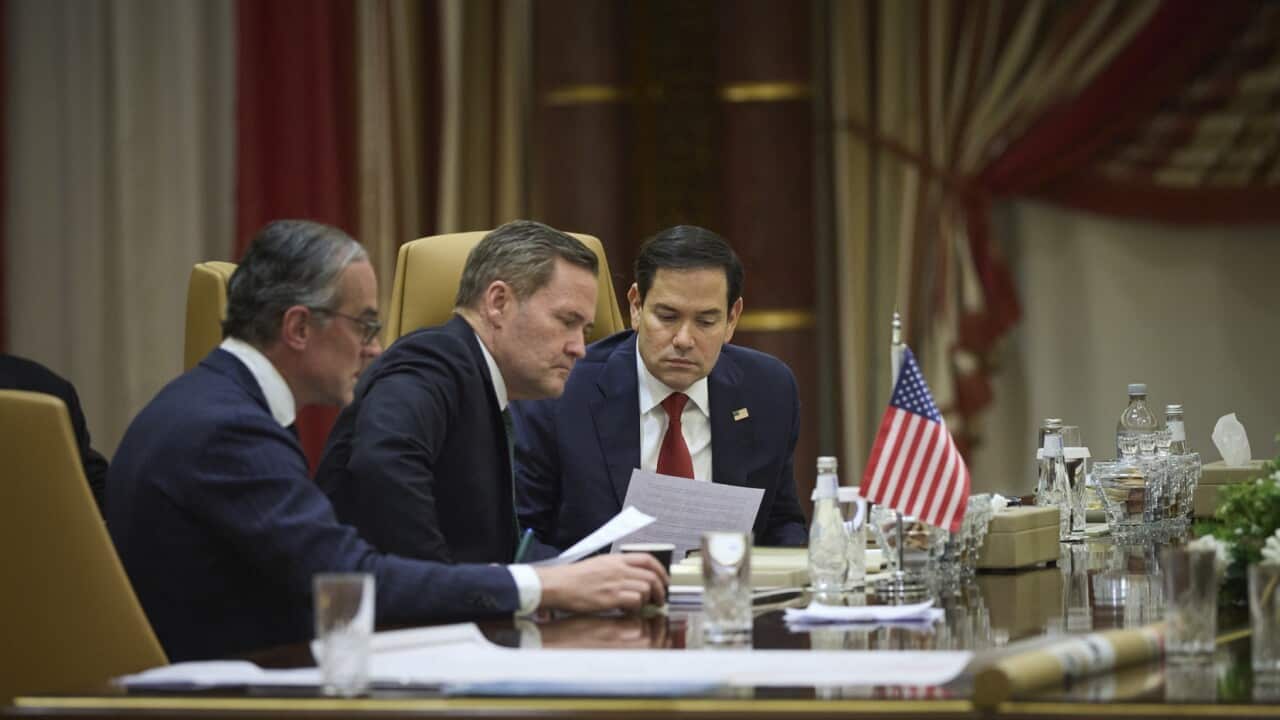Mike Waltz and Marco Rubio meet with Ukrainian officials in Saudi Arabia (AAP).