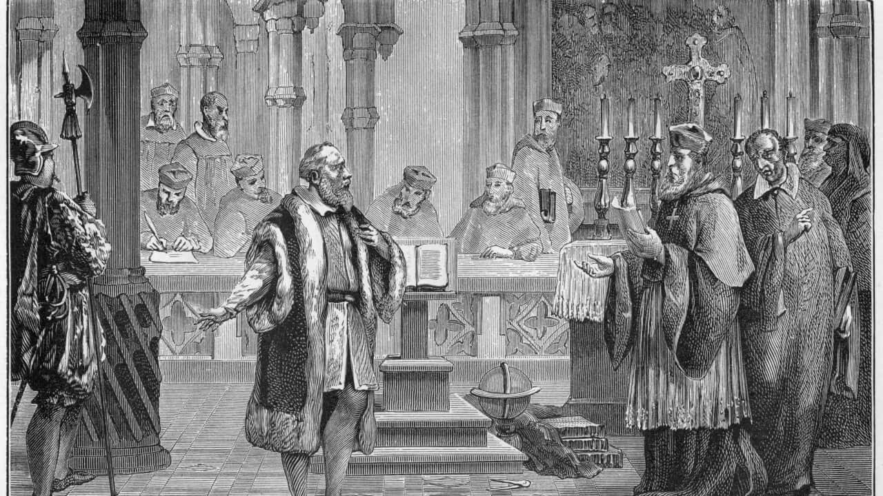 Galileo Galilei (1564-1642) facing the Inquisition