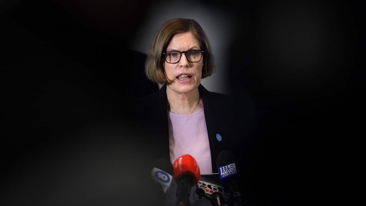 NSW Chief Health Officer Dr Kerry Chant addresses media at the State Emergency Operations Centre in Sydney.