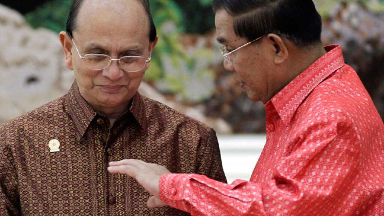 ASEAN-2012_Burma,-Cambodia-leadersb_120403_aap_546067880