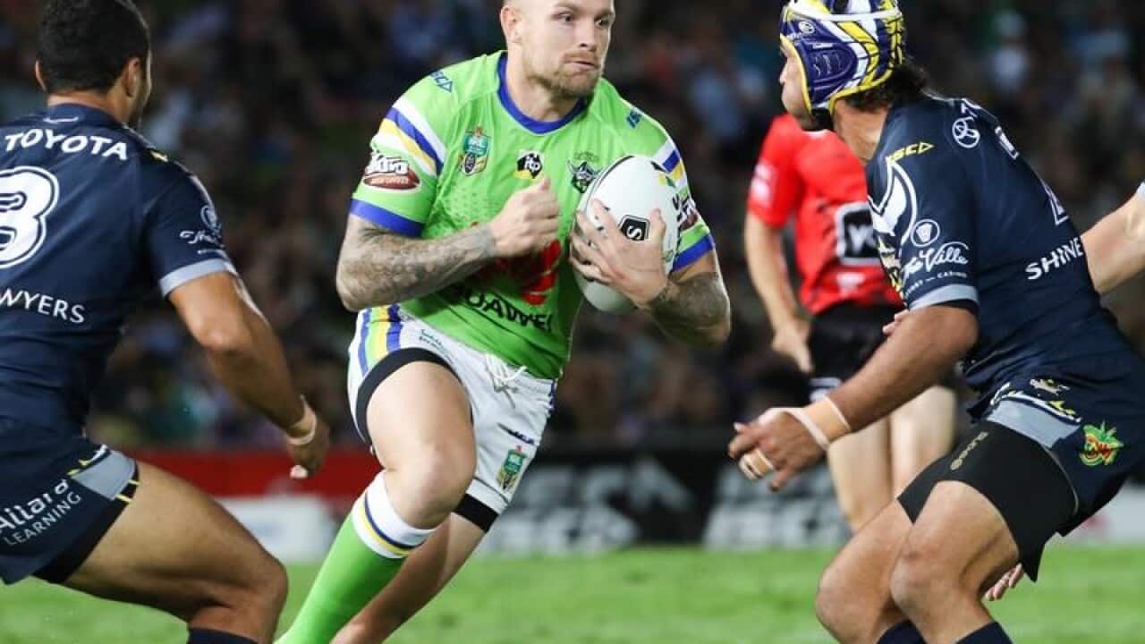 Blake Austin of the Raiders in action