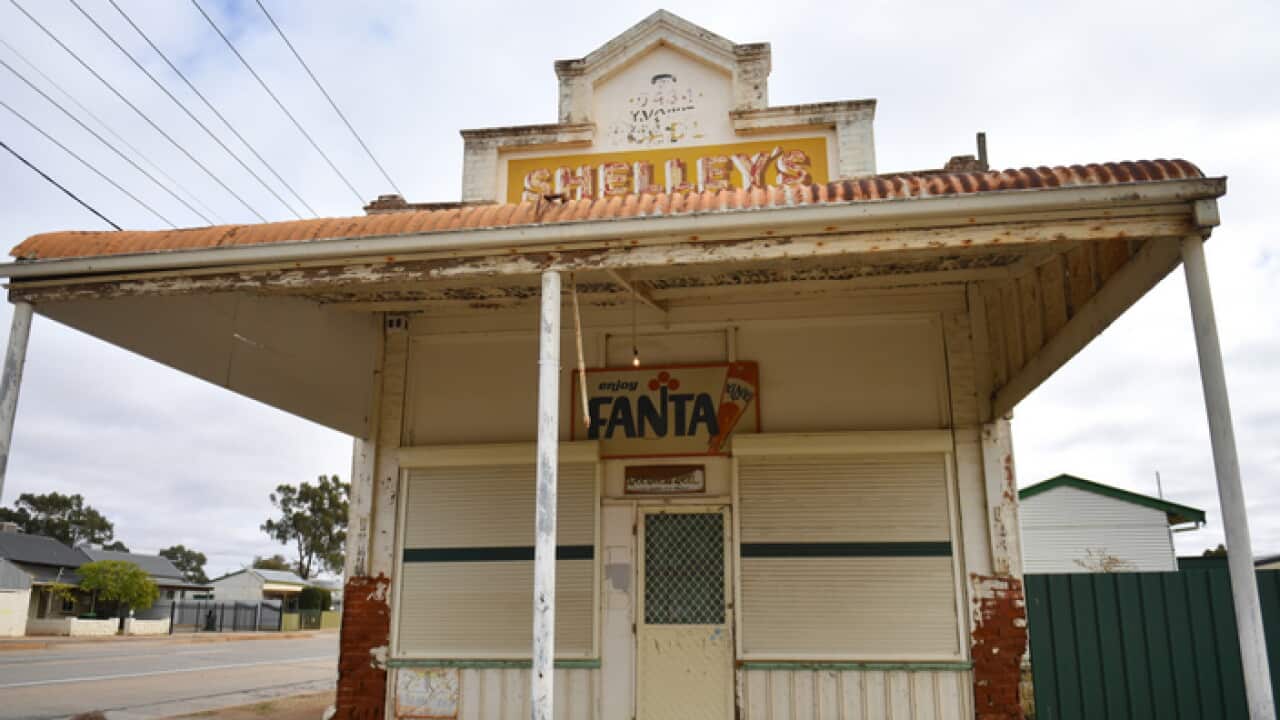 Duka lililo fungwa katika mji wa Broken Hill, magharibi ya NSW
