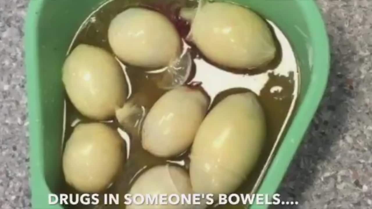 "Drugs in someone's bowels" - AFP