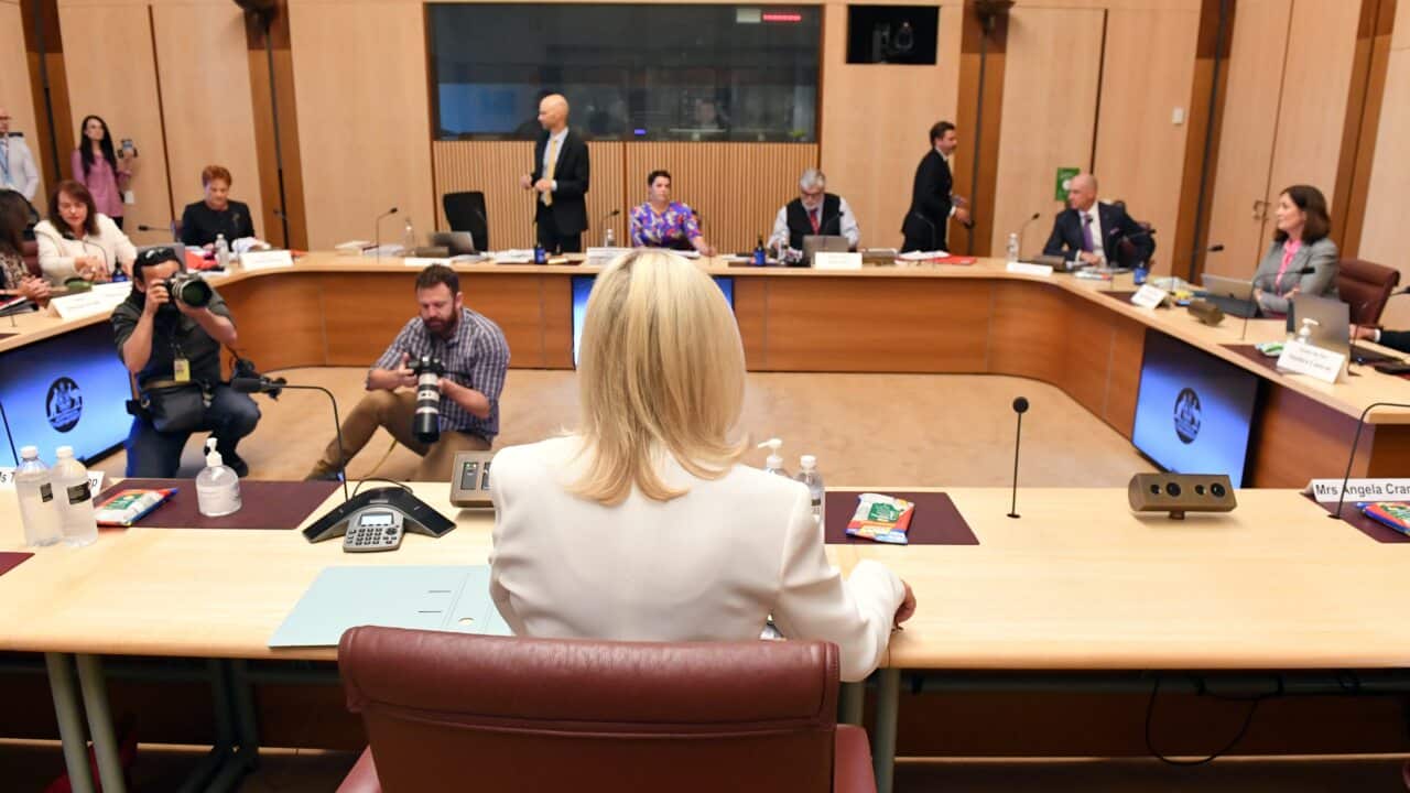 Former Australia Post CEO Christine Holgate appears before a Senate inquiry into changes at Australia Post, at Parliament House in Canberra on Tuesday.