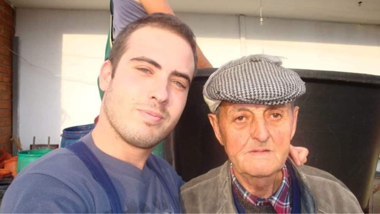 Valantis Bampis grandson and grandpa