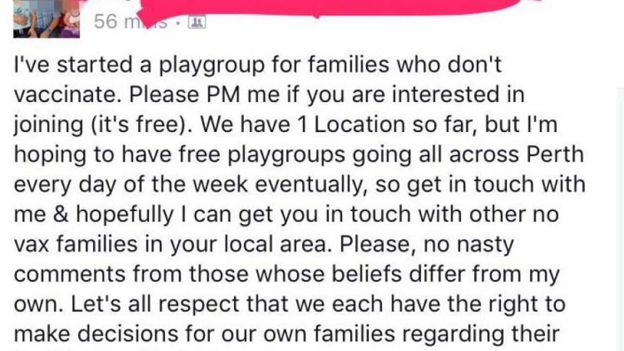 Perth no vaccination play group