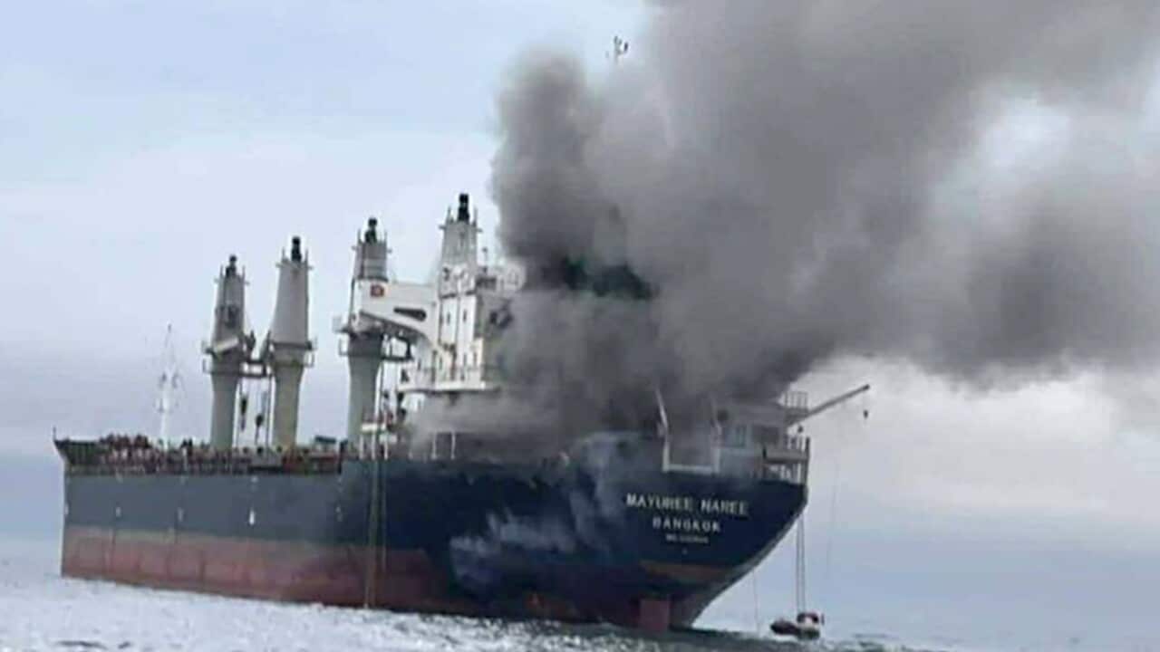Thai‑flagged vessel struck by Iranian missiles in Strait of Hormuz
