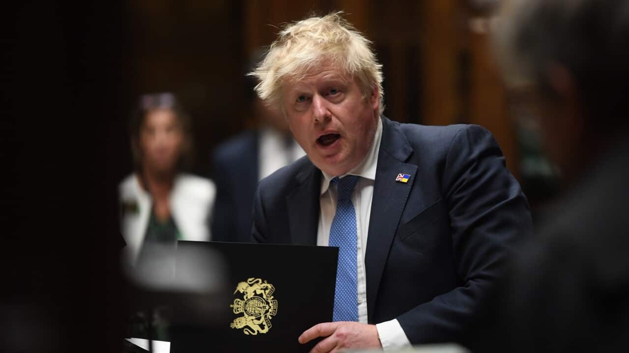 Boris Johnson in the House of Commons making a statement to MPs following the announcement that he is among the 50-plus people fined so far