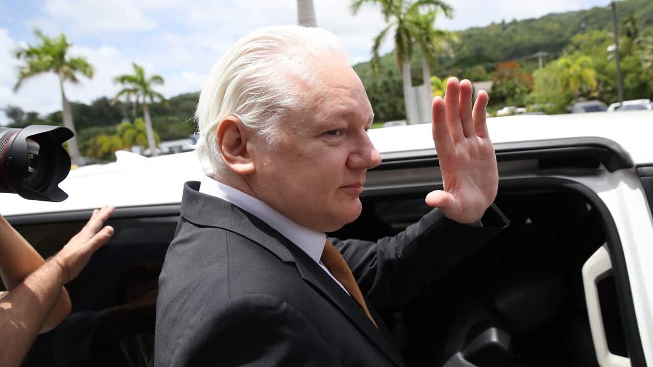 WikiLeaks Founder Julian Assange Leaves US Court In Saipan.