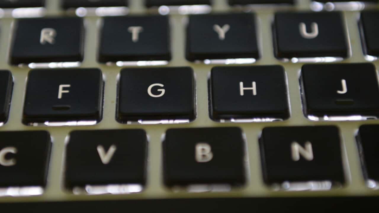 A computer keyboard