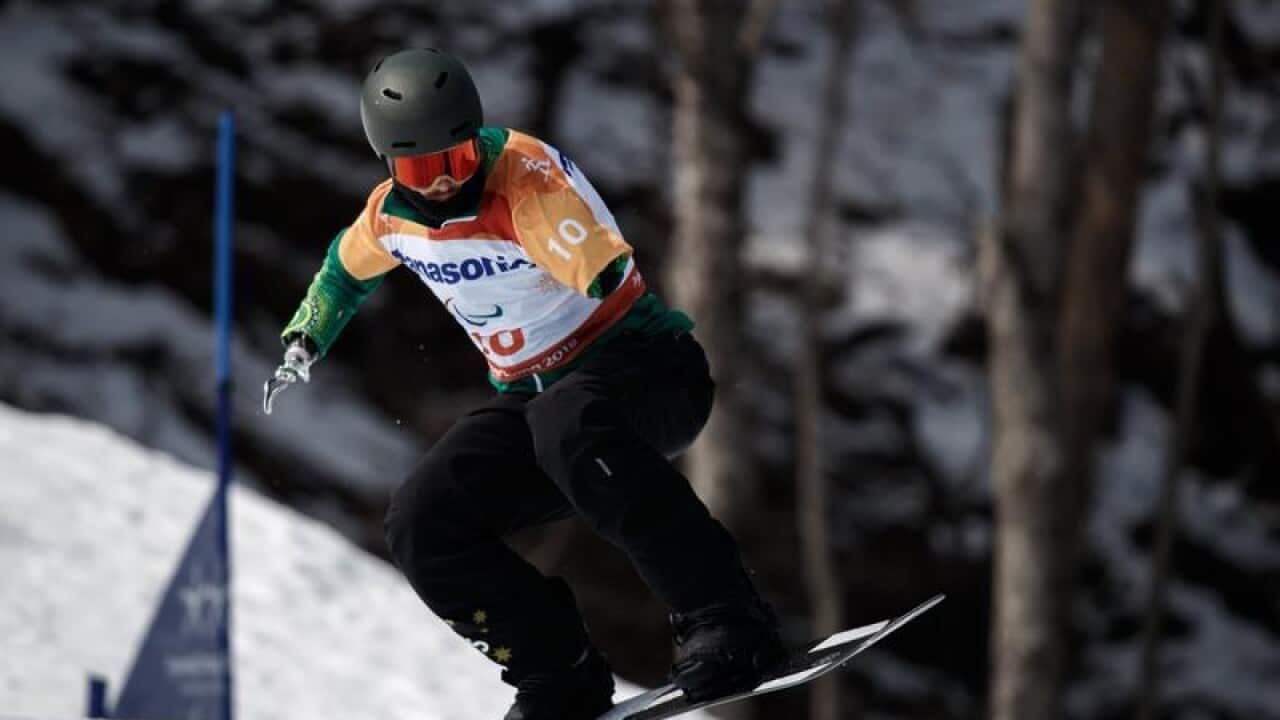 Supplied image of Sean Pollard competing Paralympic Winter Games.