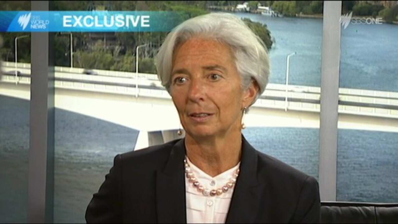 IMF Chief Christine Lagarde on a previous interview on SBS World News