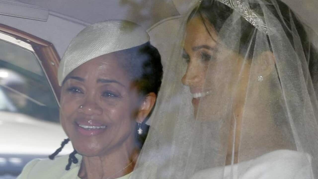 Meghan Markle with her mother Doria Ragland in the car.