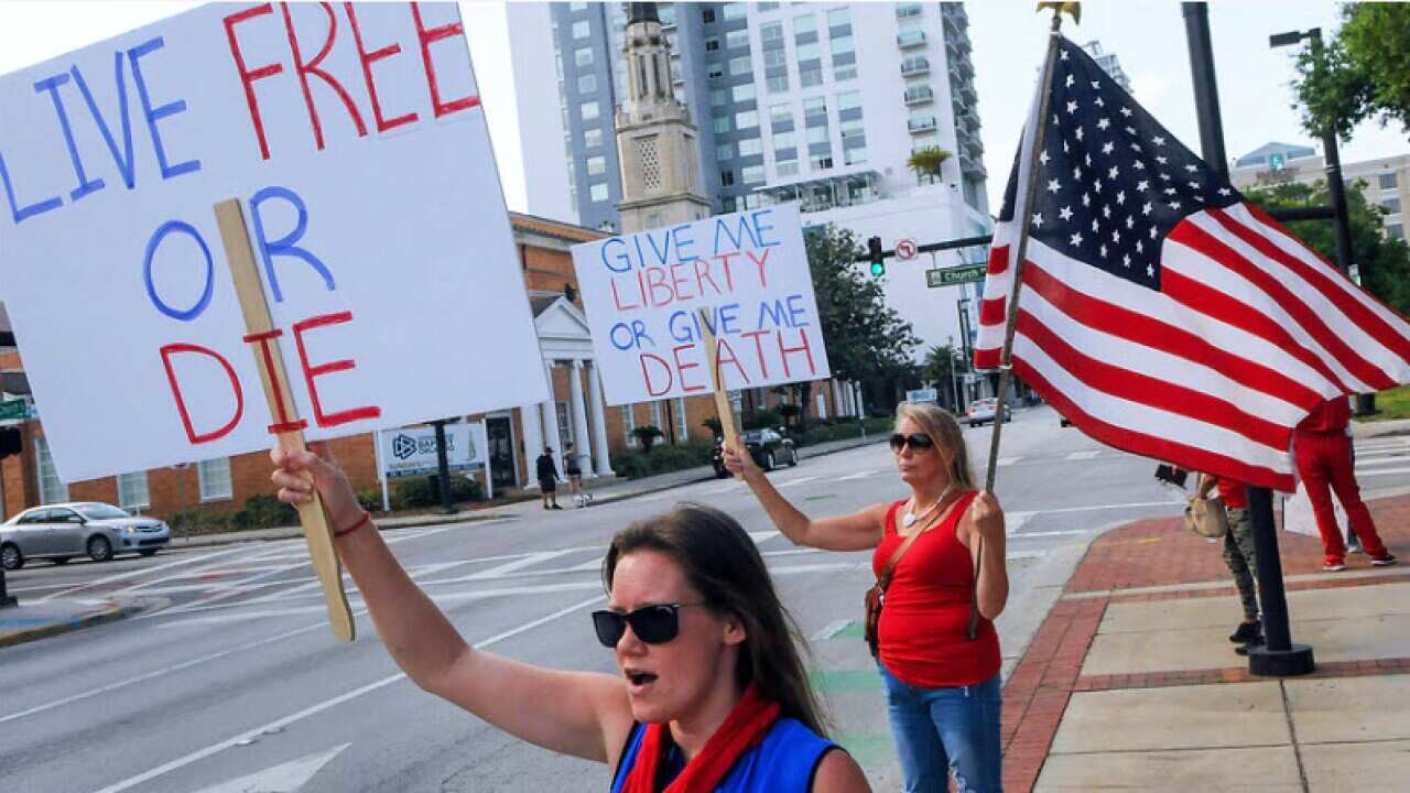 L'immagine di una protesta in Florida
