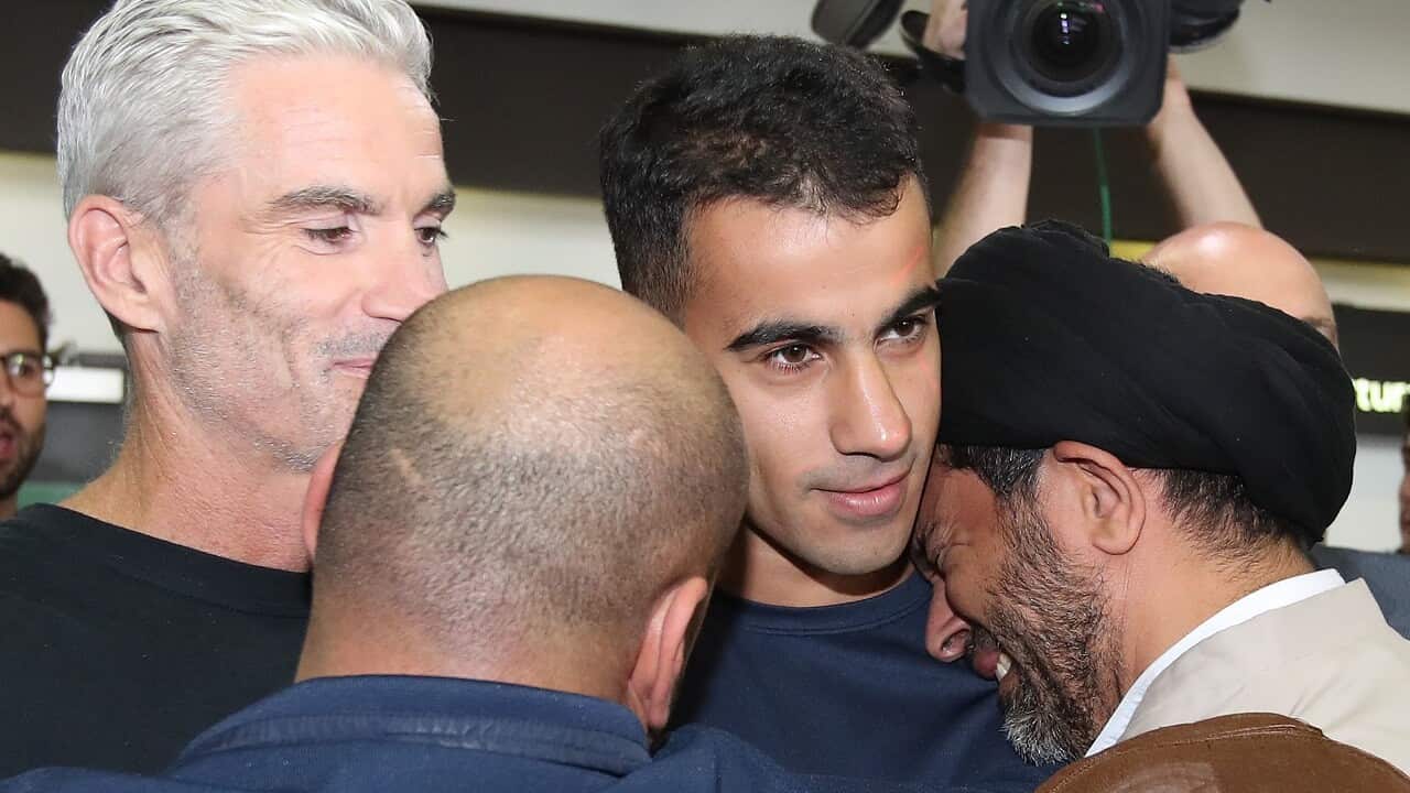 Hakeem Al-Araibi arrives in Melbourne.