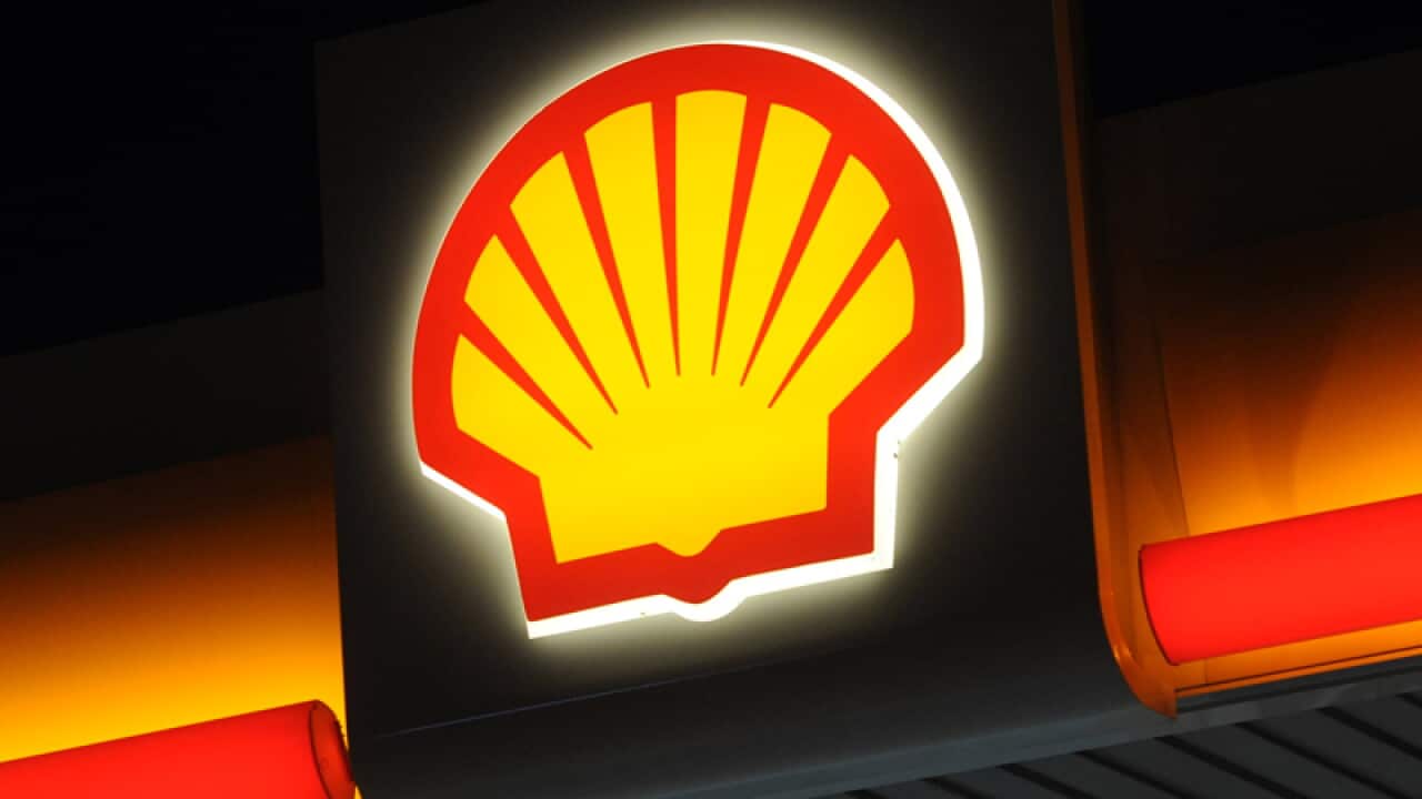 A Shell petrol station logo in Melbourne