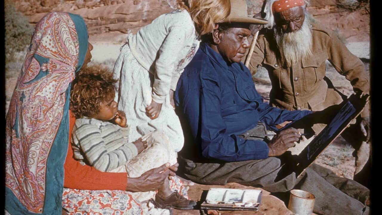 Albert Namatjira with family
