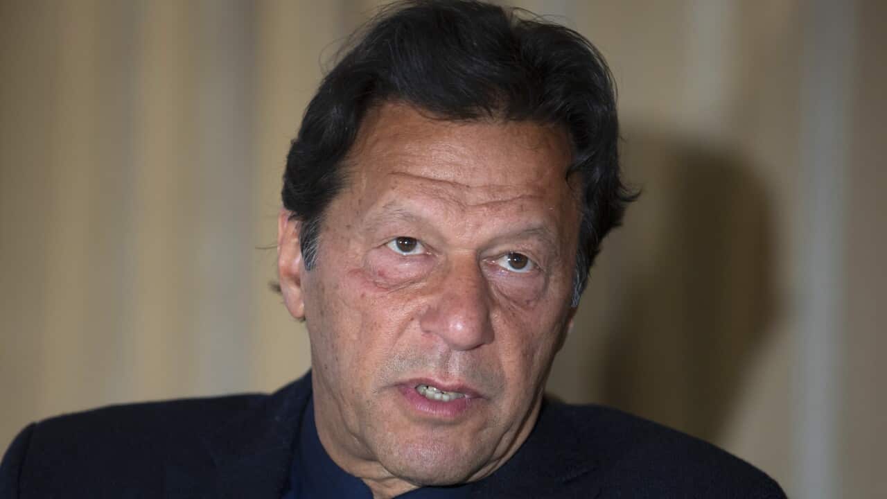 Prime Minister Imran Khan speaks during an interview in Pakistan's capital, Islamabad.