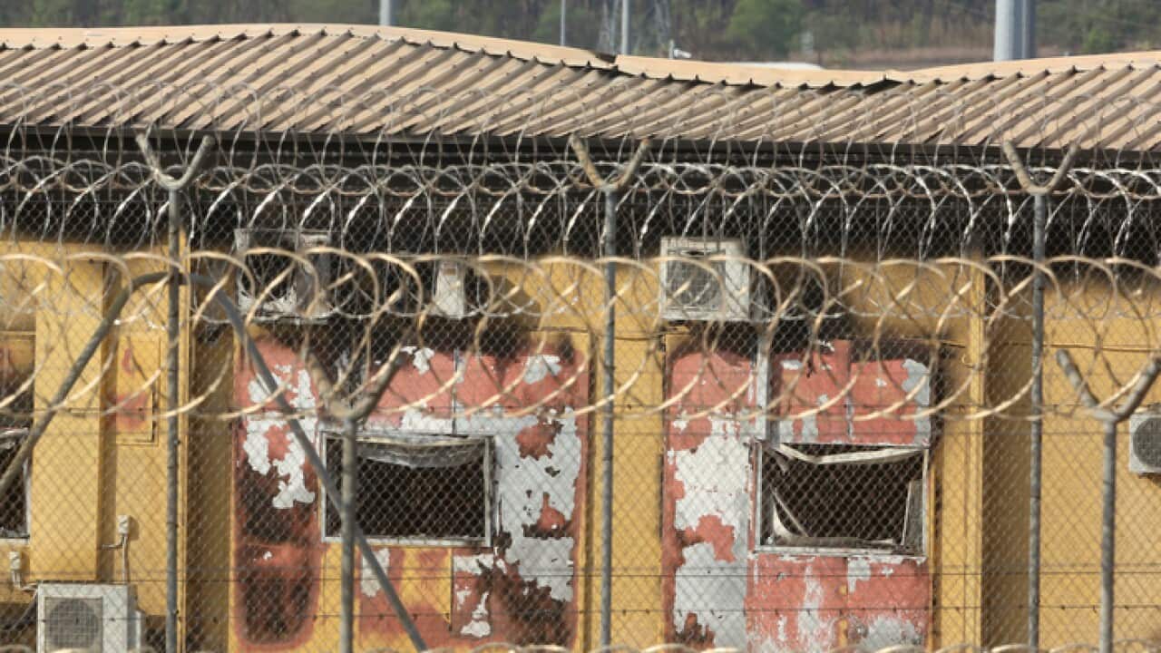 Fire damage is seen at The Don Dale Detention Centre Darwin, Wednesday, November 7, 2018. Multiple detainees have been removed after a major disturbance . (AAP Image/Glenn Campbell) NO ARCHIVING