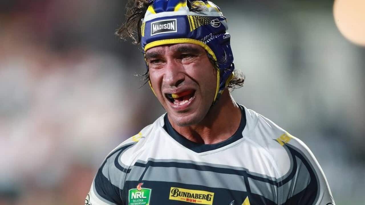 NRL captain Johnathan Thurston of the Cowboys in action.