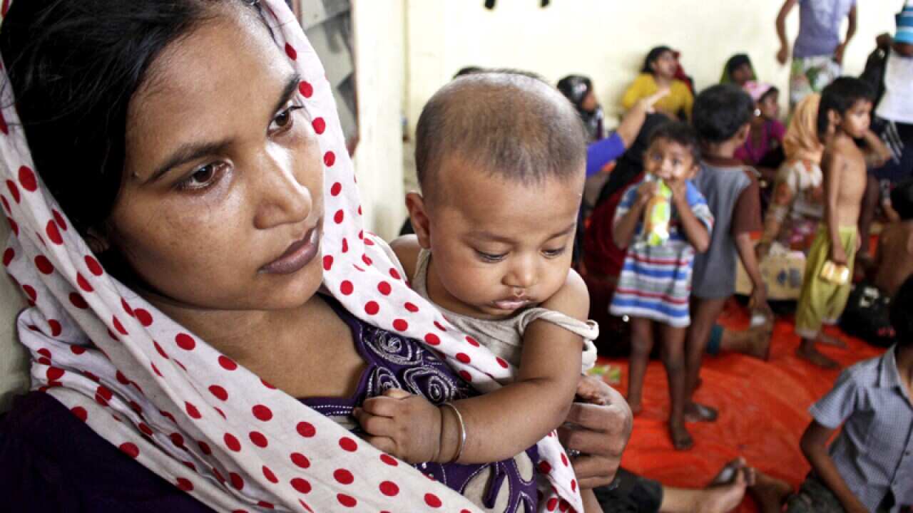 A refugee camp at Kuala Langsa