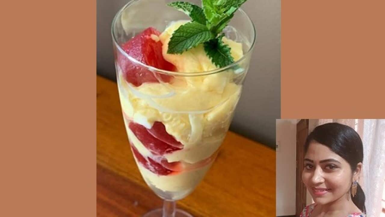 SBS Food: Mango mousse with raspberry jelly