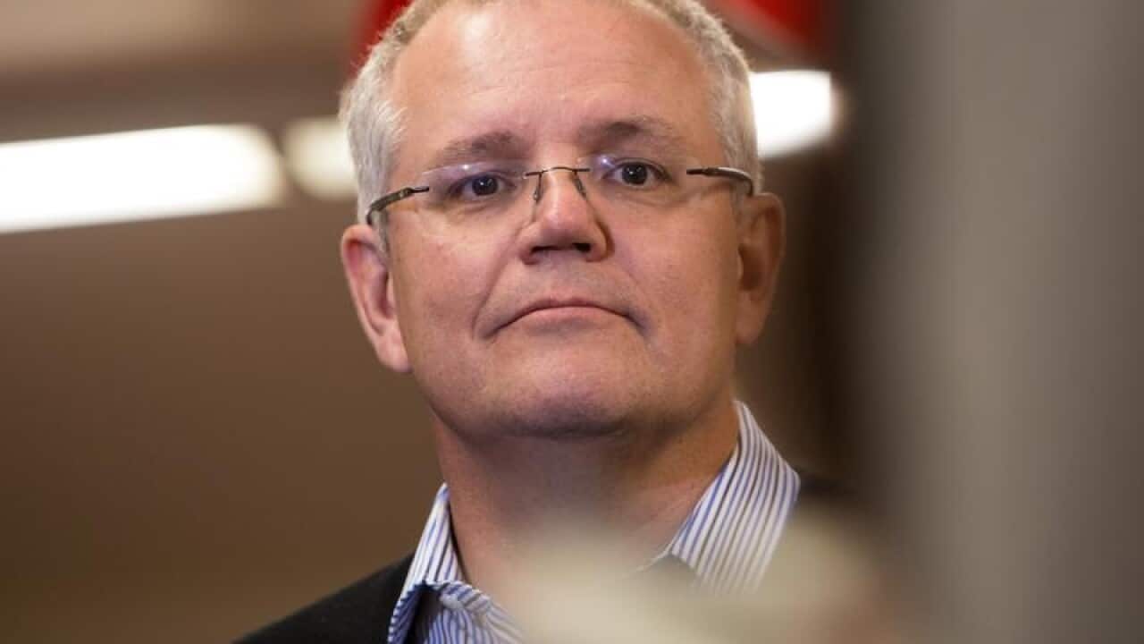 Prime Minister Scott Morrison speaks to the media