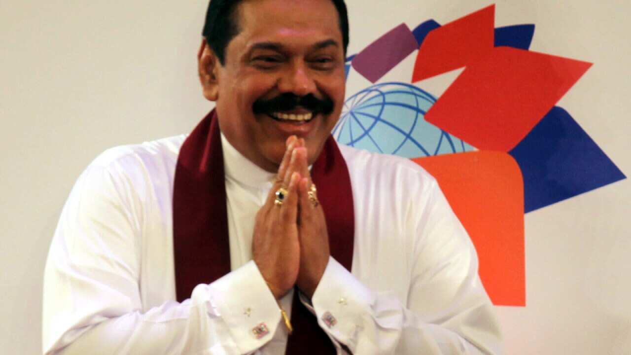 Sri Lankan president Mahinda Rajapakse