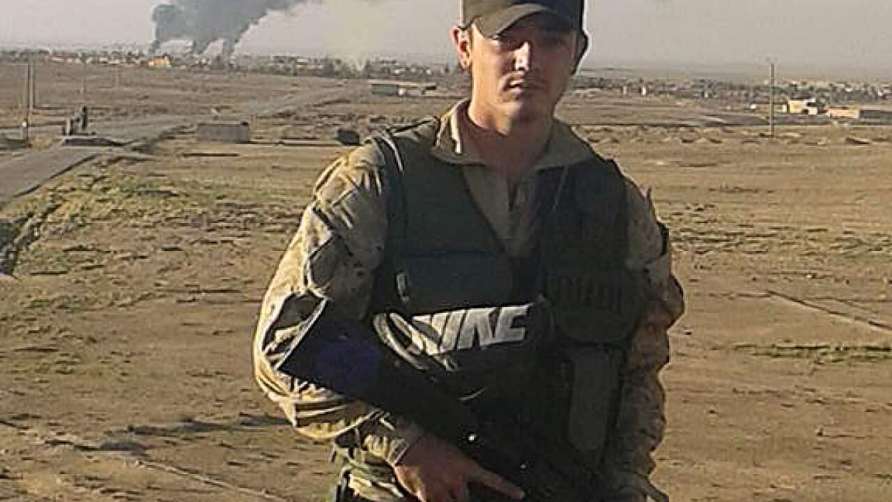 Supplied undated image obtained Friday, Dec. 4, 2015 of Queensland man Ashley Dyball, also known as Mitchell Scott, who has been fighting alongside Kurdish forces battling Islamic State in Syria. (AAP Image/Facebook, Mitchell Scott)