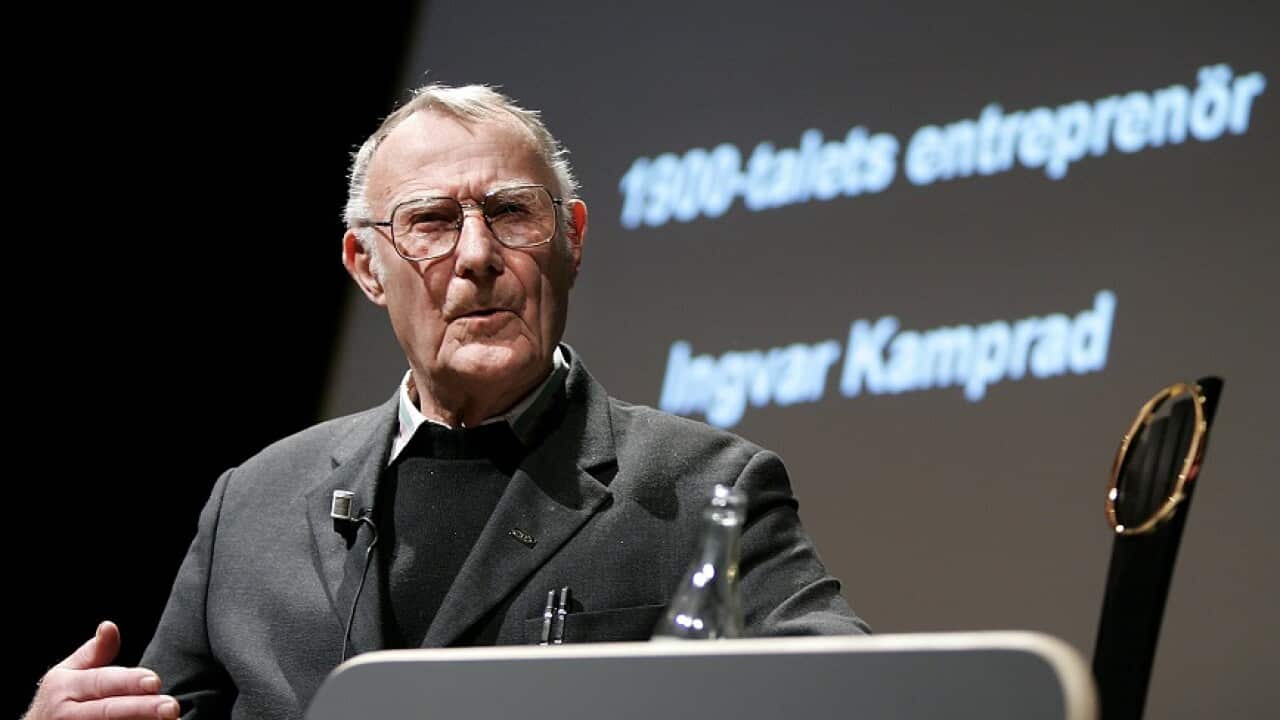 Ingvar Kamprad, founder of Swedish multinational furniture retailer IKEA, in Stockholm, Sweden, 25 November 2004 (reissued 28 January 2018). Kamprad has died at age of 91. EPA/Anders Wiklund / TT SWEDEN OUT SWEDEN OUT