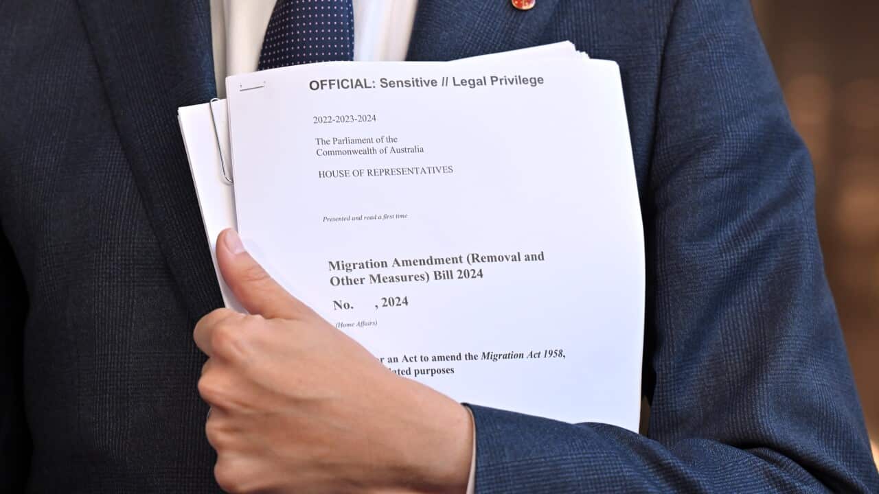 Closeup of a hand holding papers