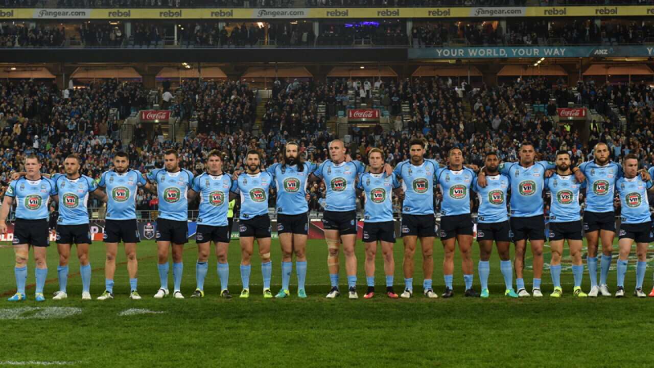 Members of the NSW State of Origin team