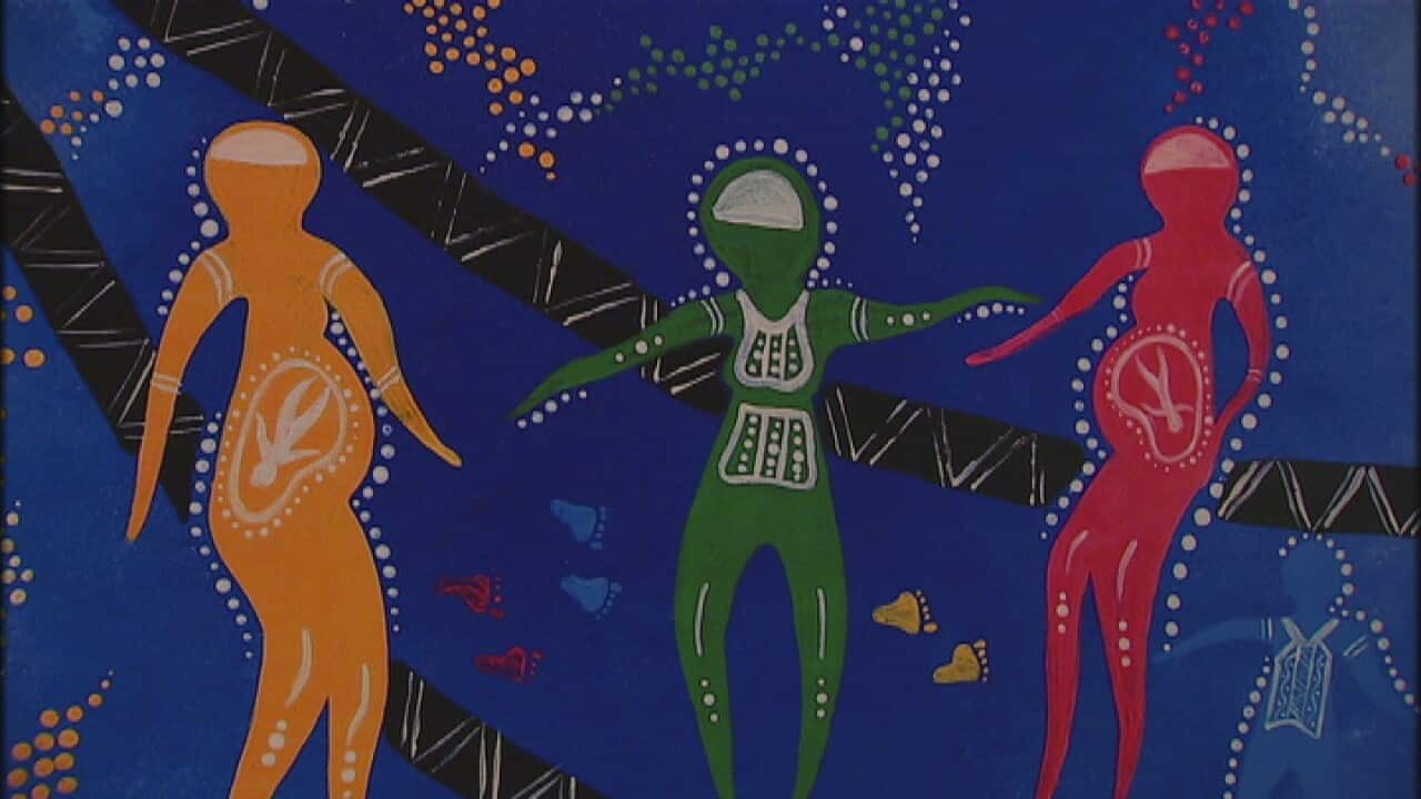 Indigenous painting of pregnant women