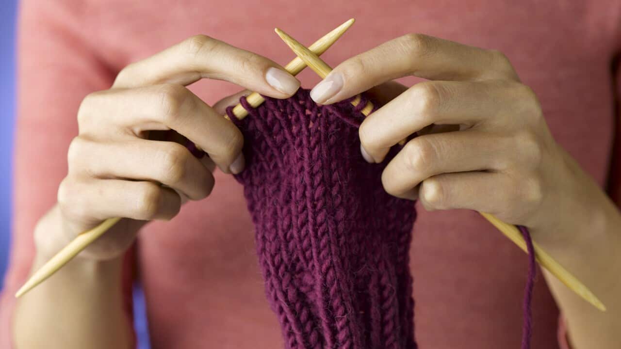 Woman Knitting