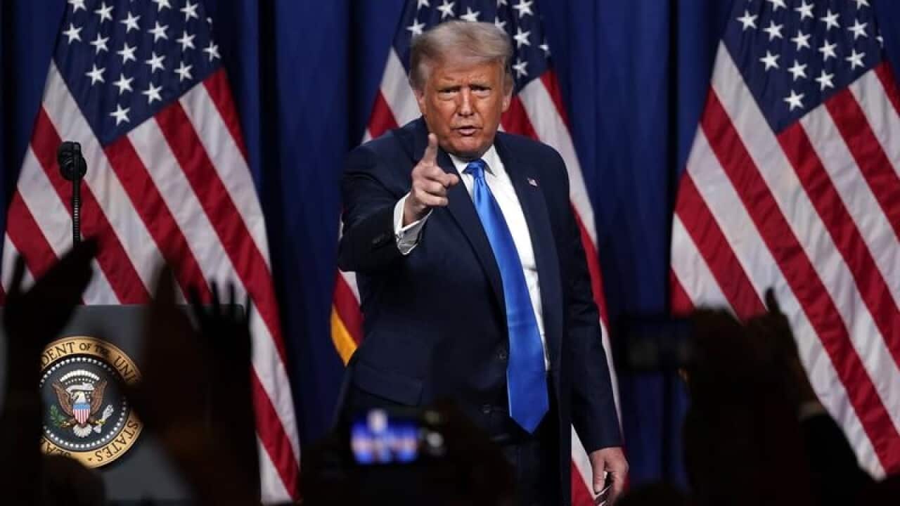 President Donald Trump says Joe Biden should get a drug test before their presidential debate.