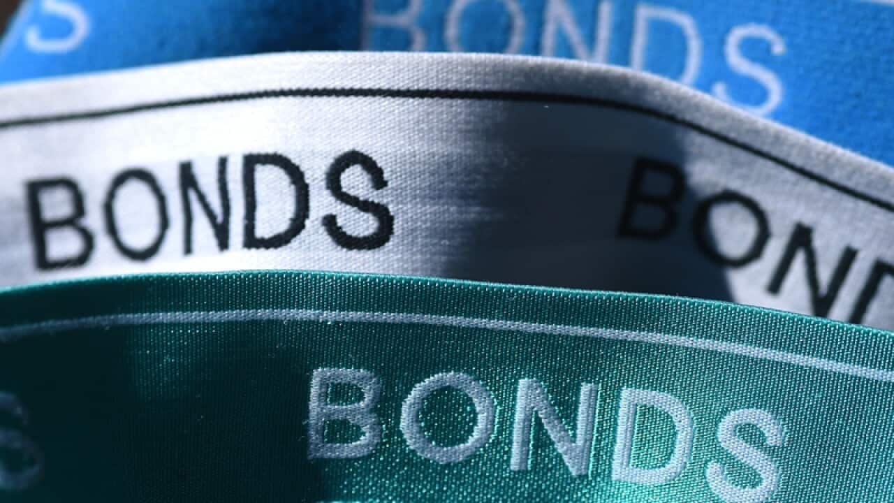Bonds branding is seen in Brisbane